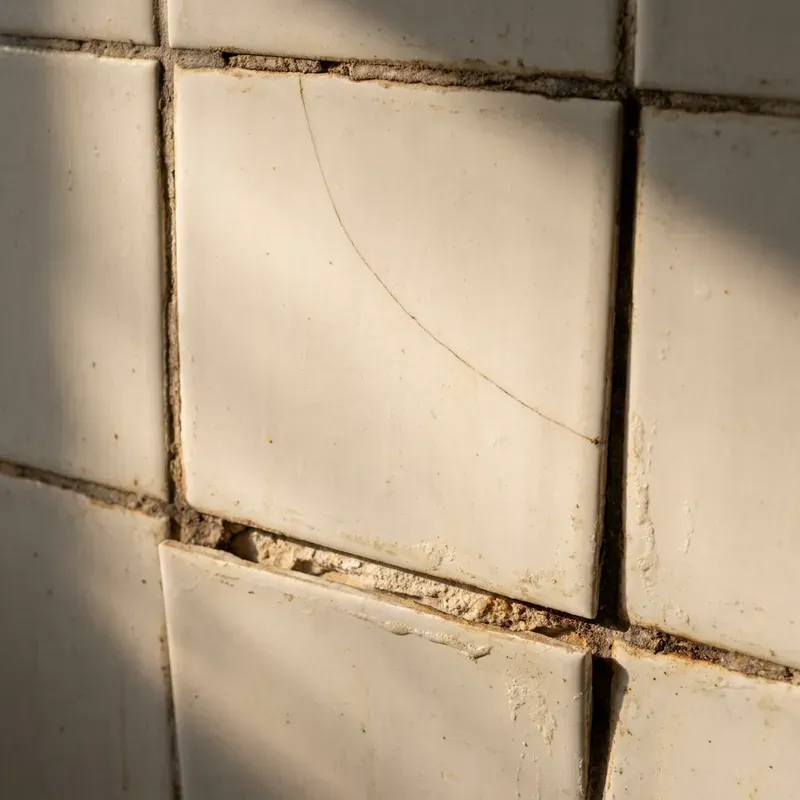 Cracked, loose or hollow tiles — Broken joints and hollow-sounding tiles may be local finish issues or signs that the underlying surface needs attention.